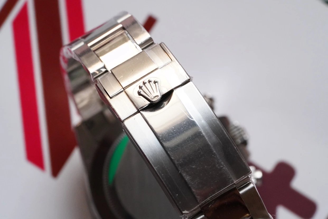 EW Rolex Daytona 40MM series m116500ln-0001 Panda Dial Chronograph Steel Bracelet Men's Mechanical Watch, 1:1 replica of the genuine product.