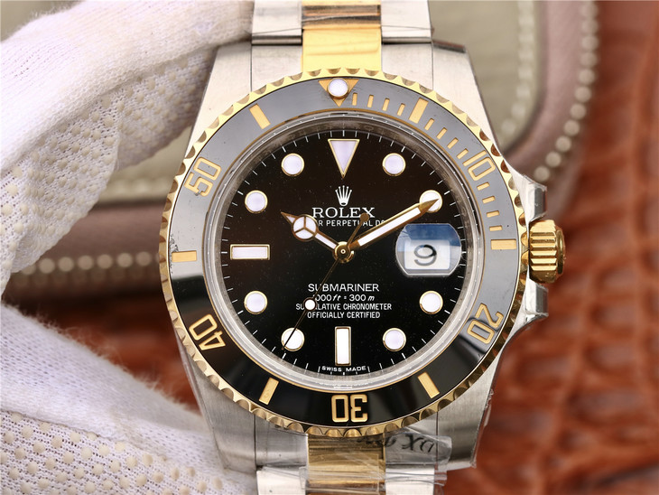 GM Changrong Factory Rolex 116613-LN-97203 Two-tone Submariner Bag, 18k Gold + 904 Stainless Steel Men's Mechanical Watch