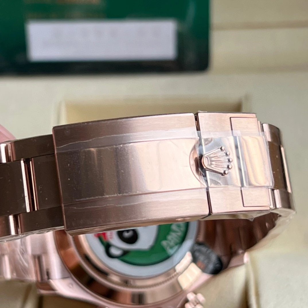 BT factory Rolex Daytona series m116505-0017 rose gold steel bracelet men's mechanical watch, 4130 movement, chronograph function, 40mm.