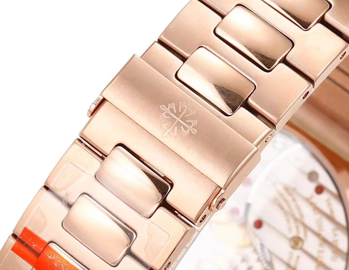 GR factory Patek Philippe Nautilus 5712 rose gold dial steel bracelet men's mechanical watch