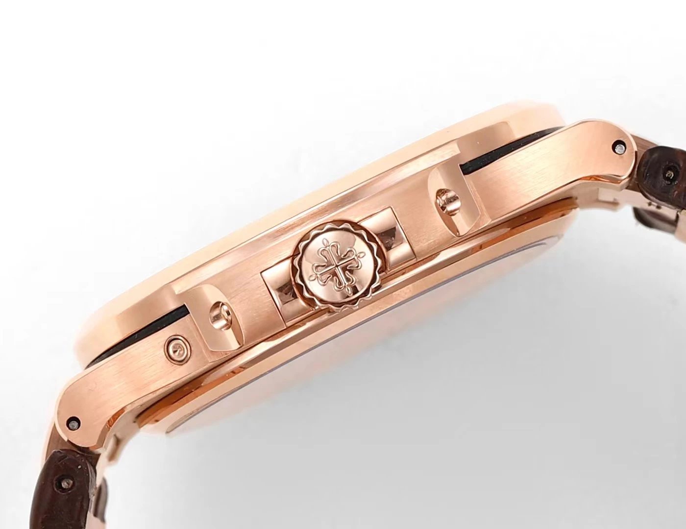 GR factory Patek Philippe 5712R rose gold leather strap men's mechanical watch