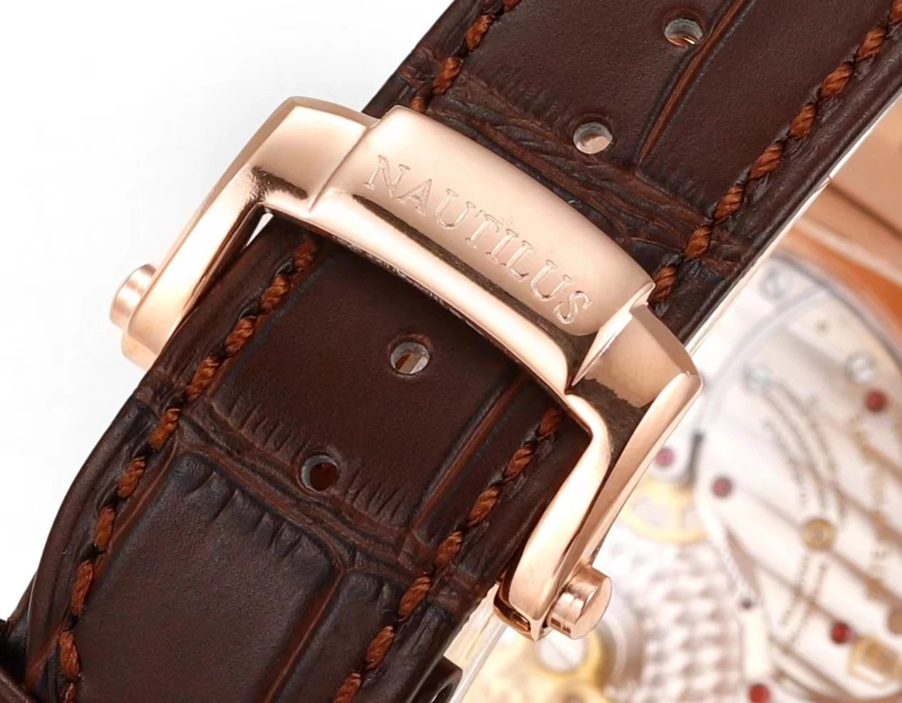 GR factory Patek Philippe 5712R rose gold leather strap men's mechanical watch