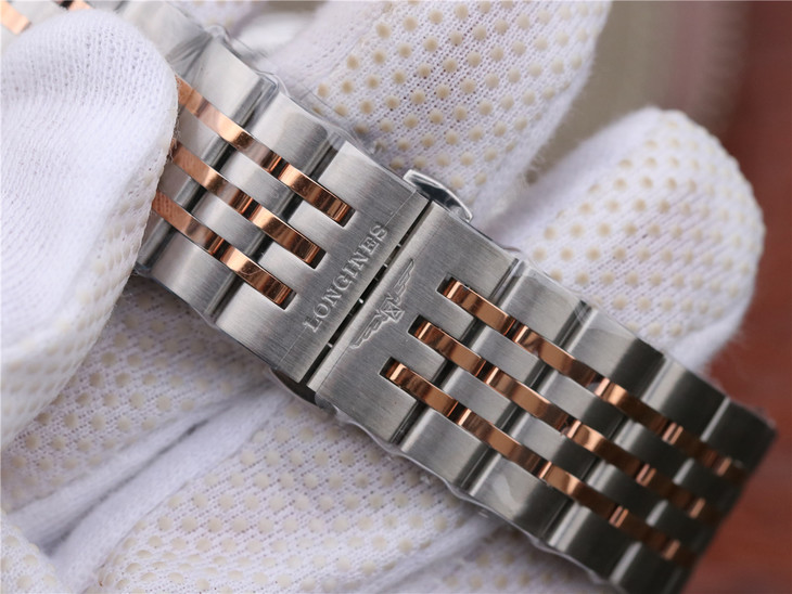 Longines Abercrombie & Fitch (AF) Pioneer Series L2.820.5.11.7 Men's Mechanical Watch, Top-Tier Replica, Two-Tone Rose Gold