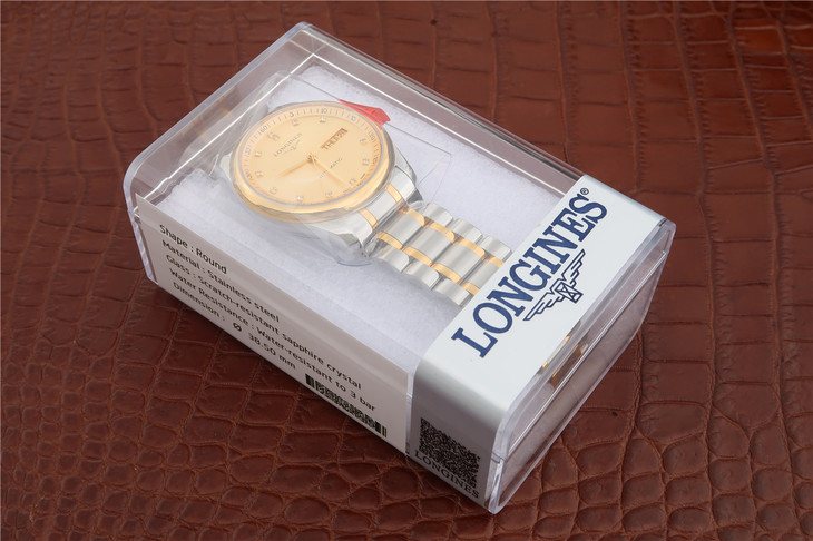LG factory Longines Heritage Master Collection L2.755.5.37.7 men's watch with day and date functions.