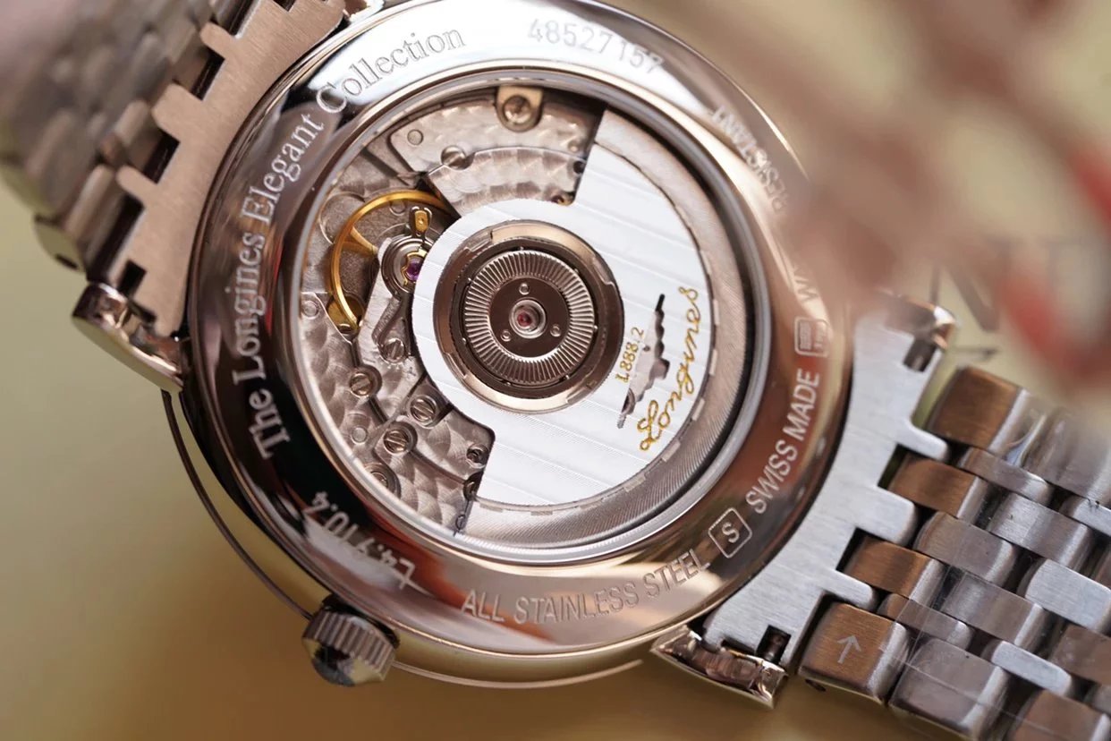 Longines Elegance Series L4.910.4.57.6 Black Dial Steel Bracelet Men's Mechanical Watch, Taiwan Factory - Top Version