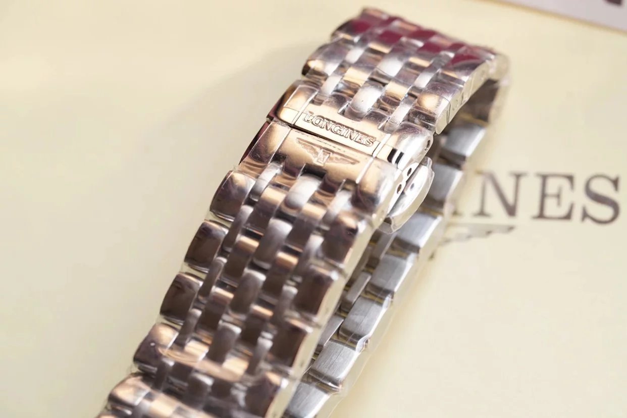 Longines Elegance Series L4.910.4.57.6 Black Dial Steel Bracelet Men's Mechanical Watch, Taiwan Factory - Top Version