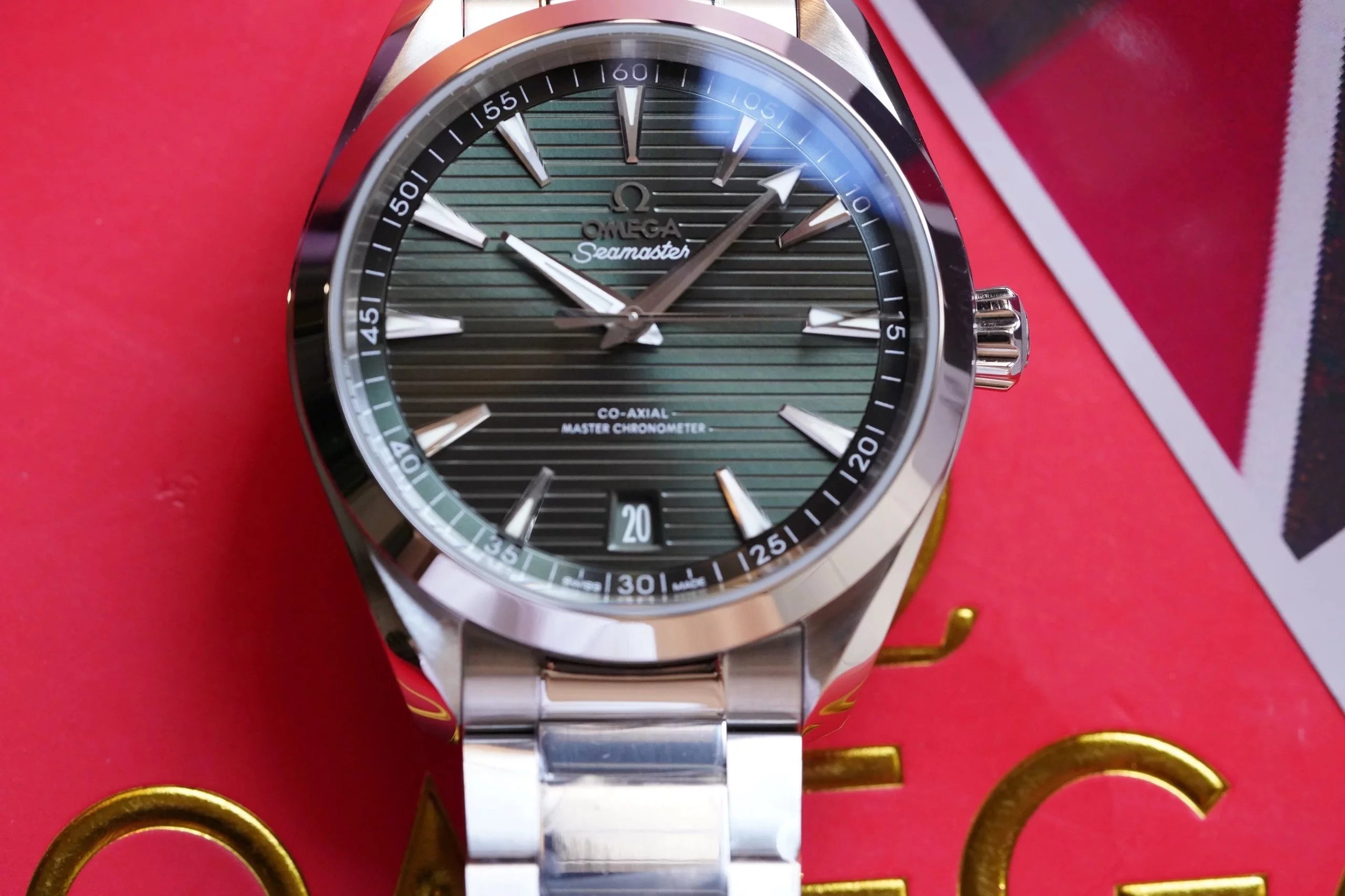 VS Omega Seamaster 150 Series 220.10.41.21.10.001 Green Disc Steel Strap Men's Mechanical Watch All-in-one