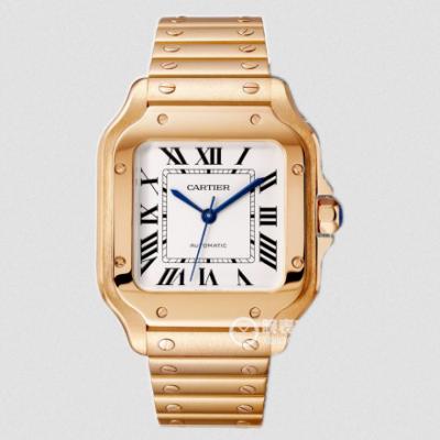 BV卡地亞新款山度士（男裝大號） 錶殼：316材質錶盤 18k金腕錶