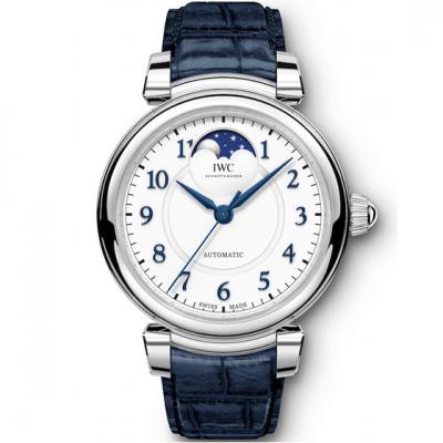 IWC萬國達文西系列IW459306女士腕錶自動機上鍊芯，精鋼錶殼 蔚藍星空，詩意月相