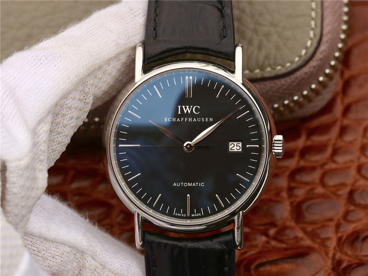 TW IWC Portofino IW356305 Men's Mechanical Watch, Black Dial, Top-Tier Version