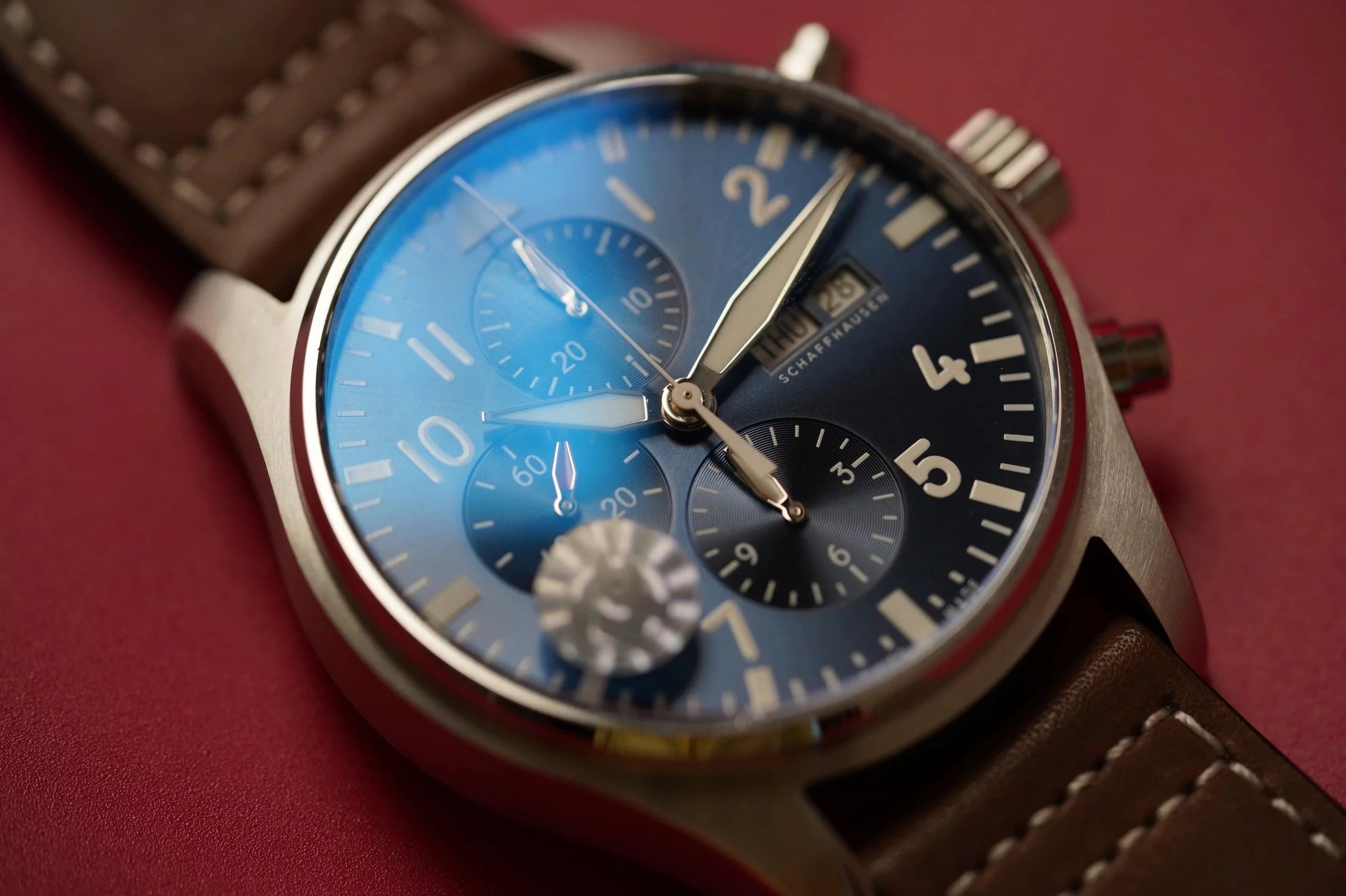 ZF Reissue IWC Pilot's Watch IW377714 Blue Dial Chronograph Mechanical Men's Watch